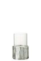 Candleholder Ary Clay Silver Small
