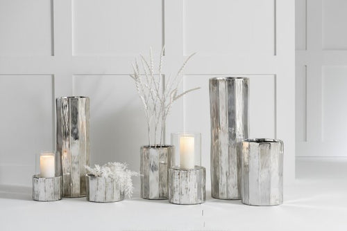 Candleholder Ary Clay Silver Small