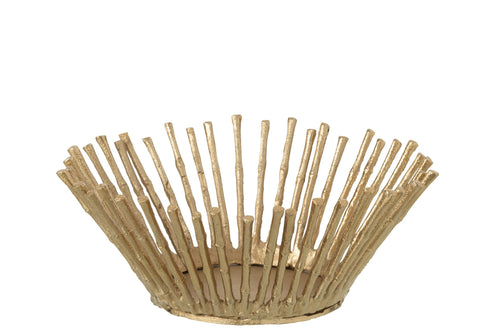 Candle Holder Aluminium Gold Colored/ Collection