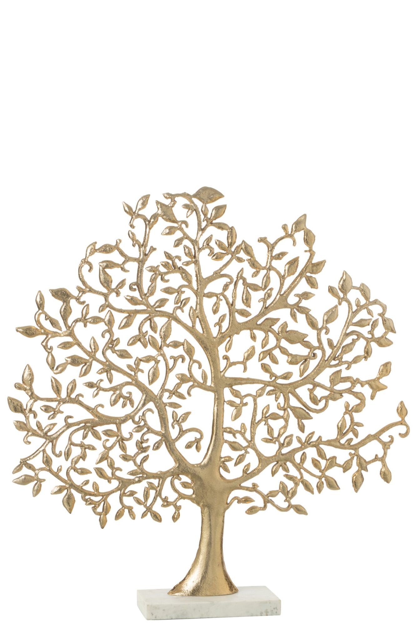 Tree Leaf Aluminium Gold Colored Large