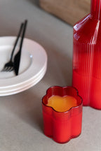 Fiore Glass & Bottle  Red