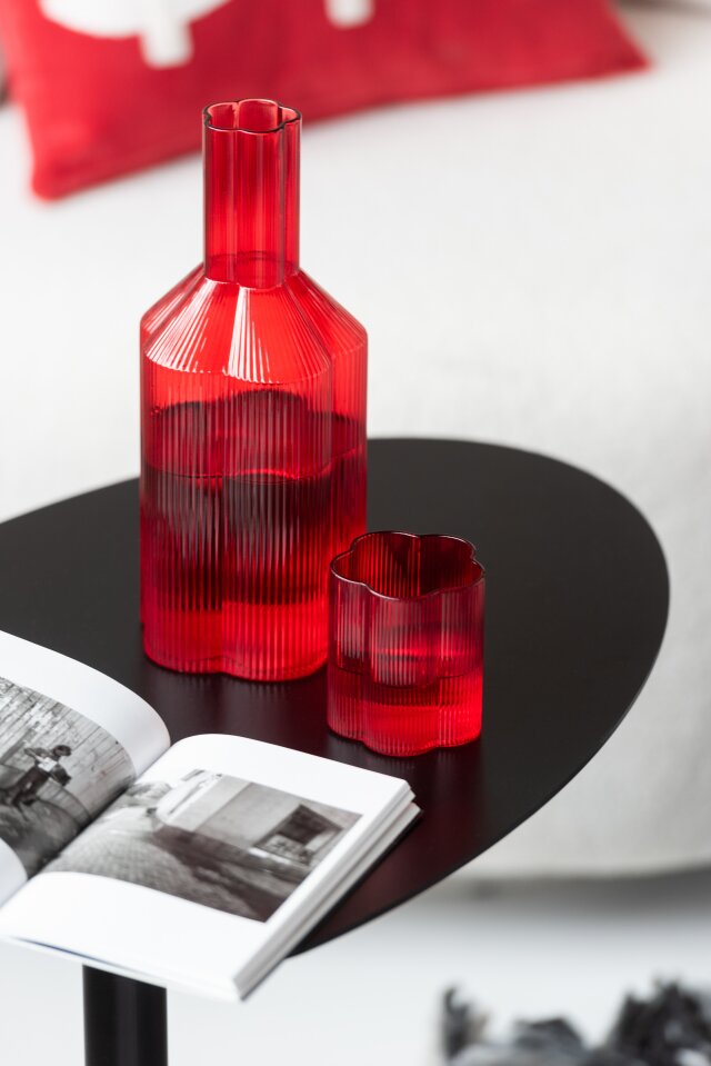 Fiore Glass & Bottle  Red