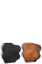 Vase Irregular Glass Camel/Dark Brown