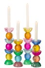 Candle Holder Glass Multicolored
