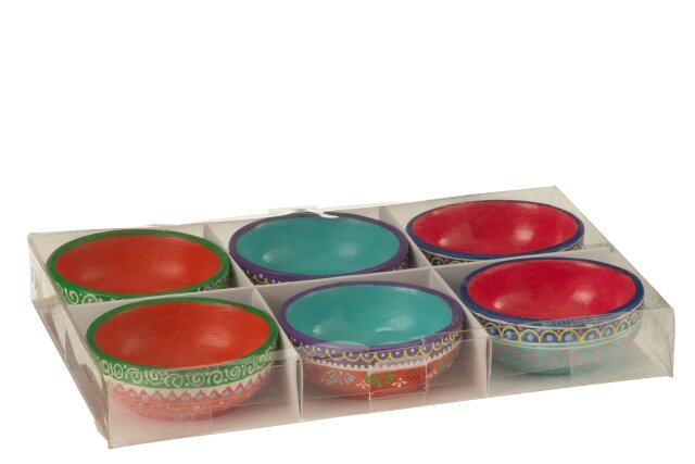 Box Of 6 Bowls Mumbai Terracotta Mix