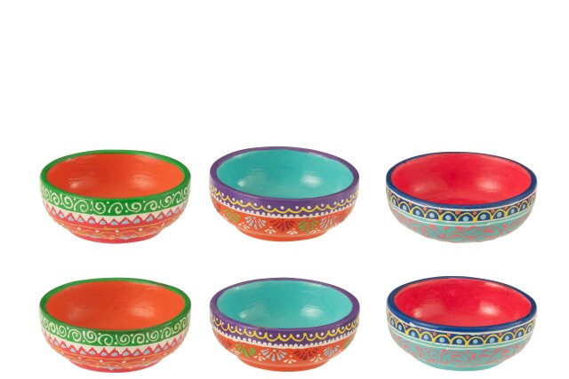 Box Of 6 Bowls Mumbai Terracotta Mix