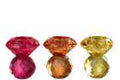 Candle Holder Ball Glass Yellow/Orange