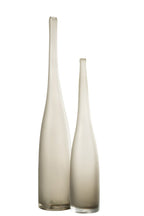 Set Of 2 Vases Yara Flute Glass Greige