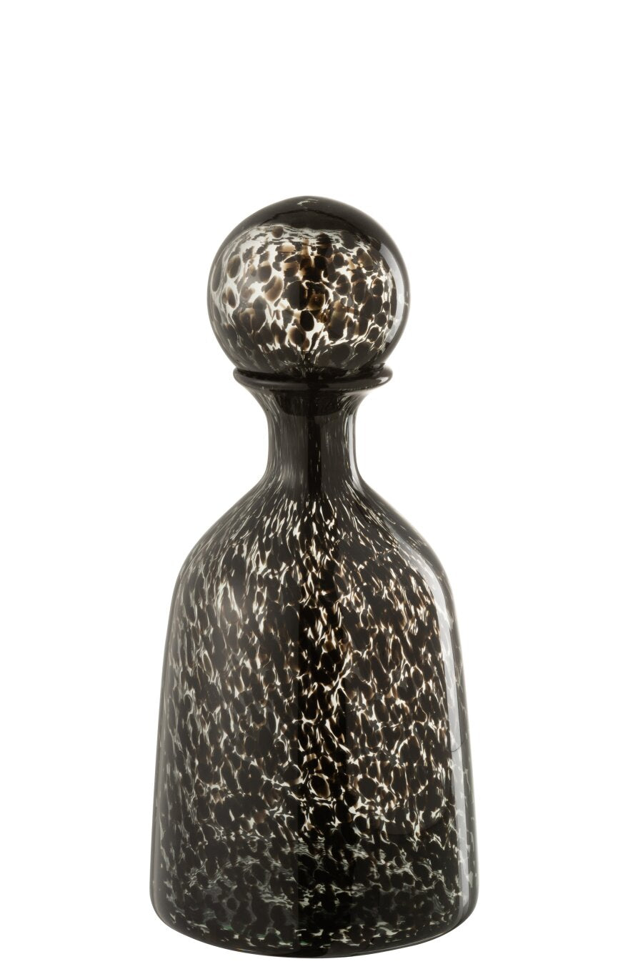 Bottle+Plug Dot Decorative Tall Glass Black