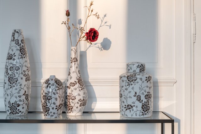 Vase Zen Porcelain White/Black