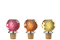 Bottle Stopper Ball Glass Yellow/Orange