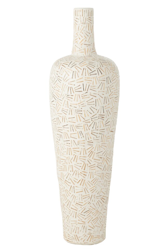 Vase Lauwra Cement White