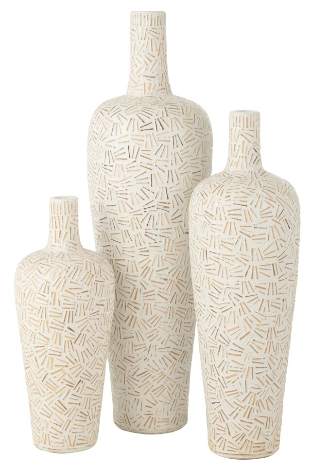 Vase Lauwra Cement White