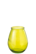 Vase Egg Glass Yellow