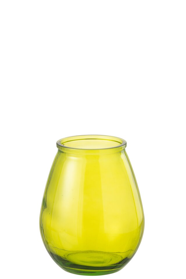 Vase Egg Glass Yellow