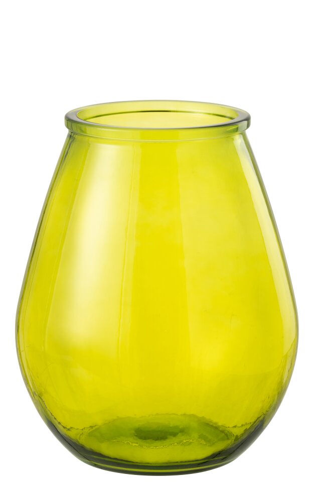 Vase Egg Glass Yellow