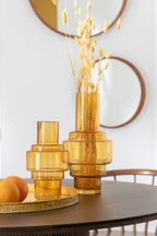 Vase Rino Glass Ochre Large
