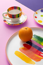 PLATE STRIPE PORC MIX (27,5x27,5x2cm)