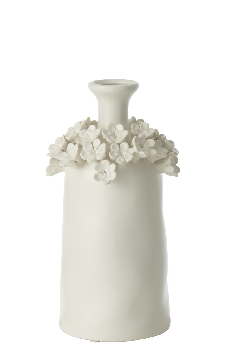 Vase Yucca Flower Ceramic White