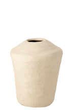 Vase Chad Papier Mache White